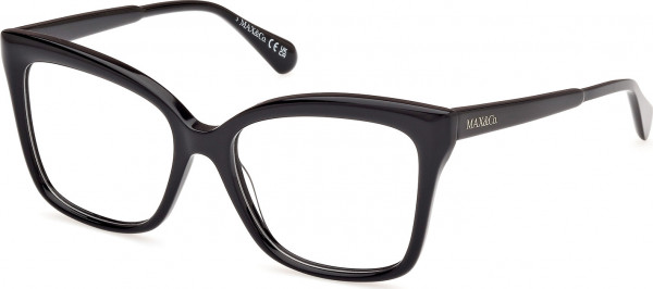 MAX&Co. MO5130 Eyeglasses, 001 - Shiny Black / Shiny Black