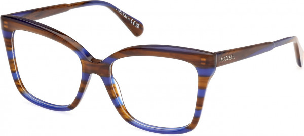 MAX&Co. MO5130 Eyeglasses, 092 - Blue/Horn / Blue/Horn