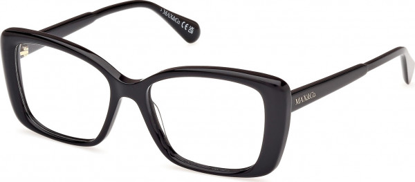 MAX&Co. MO5132 Eyeglasses, 001 - Shiny Black / Shiny Black