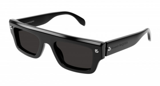 Alexander McQueen AM0427S Sunglasses, 001 - BLACK with GREY lenses