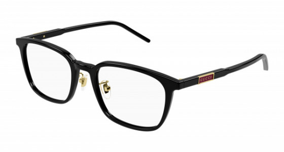 Gucci GG1465OA Eyeglasses, 001 - BLACK with TRANSPARENT lenses