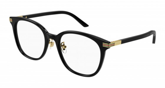 Gucci GG1453OK Eyeglasses, 001 - BLACK with TRANSPARENT lenses