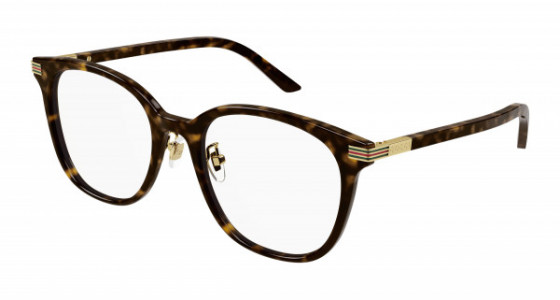 Gucci GG1453OK Eyeglasses, 002 - HAVANA with TRANSPARENT lenses