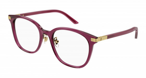 Gucci GG1453OK Eyeglasses, 003 - BURGUNDY with TRANSPARENT lenses