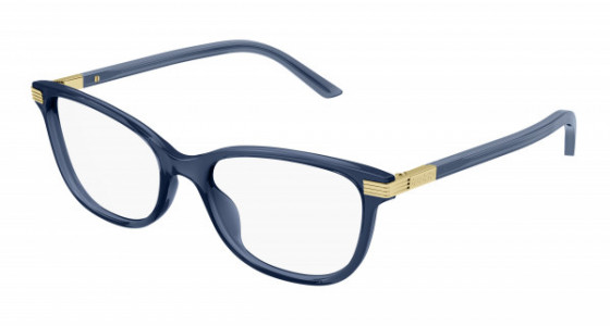 Gucci GG1451O Eyeglasses, 006 - BLUE with TRANSPARENT lenses