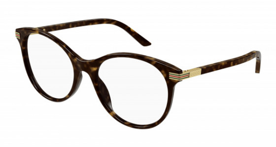 Gucci GG1450O Eyeglasses, 002 - HAVANA with TRANSPARENT lenses