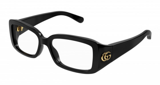 Gucci GG1406O Eyeglasses, 001 - BLACK with TRANSPARENT lenses
