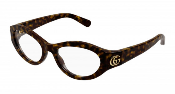 Gucci GG1405O Eyeglasses, 002 - HAVANA with TRANSPARENT lenses