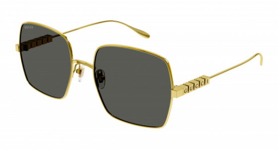 Gucci GG1434S Sunglasses, 001 - GOLD with GREY lenses