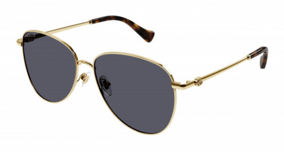 Gucci GG1419S Sunglasses, 001 - GOLD with GREY lenses