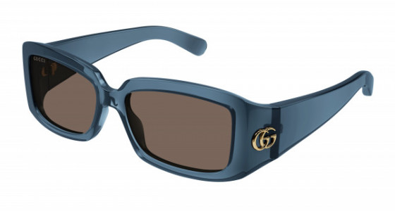 Gucci GG1403S Sunglasses, 003 - BLUE with BROWN lenses