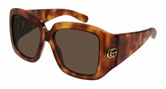 Gucci GG1402S Sunglasses, 002 - HAVANA with BROWN lenses