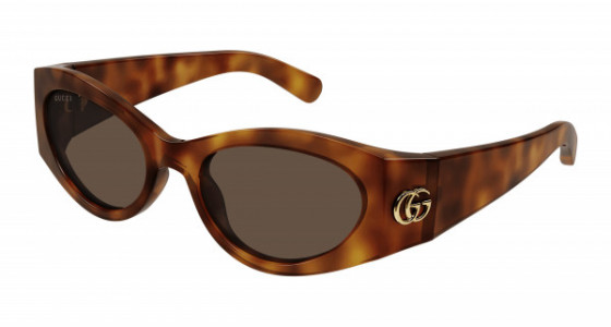 Gucci GG1401S Sunglasses, 002 - HAVANA with BROWN lenses
