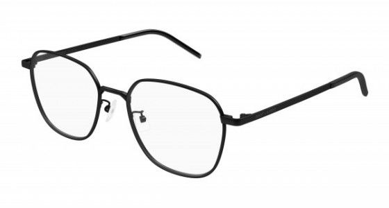 Saint Laurent SL 646/F Eyeglasses, 001 - BLACK with TRANSPARENT lenses