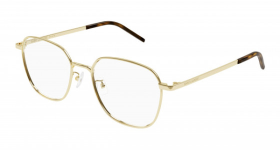 Saint Laurent SL 646/F Eyeglasses, 003 - GOLD with TRANSPARENT lenses