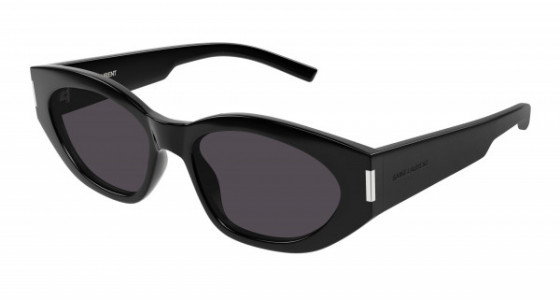 Saint Laurent SL 638 Sunglasses, 001 - BLACK with BLACK lenses