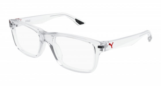 Puma PU0405O Eyeglasses, 004 - CRYSTAL with TRANSPARENT lenses