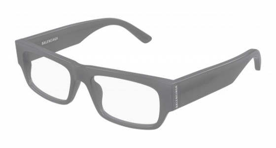Balenciaga BB0304O Eyeglasses, 003 - GREY with TRANSPARENT lenses