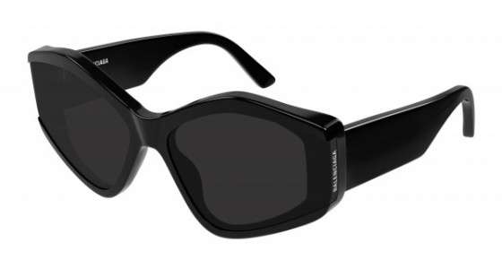 Balenciaga BB0302S Sunglasses, 001 - BLACK with GREY lenses