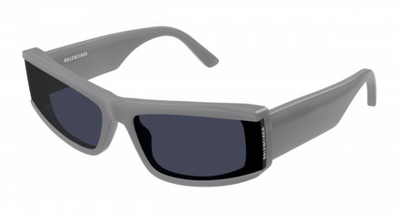 Balenciaga BB0301S Sunglasses, 003 - GREY with BLUE lenses