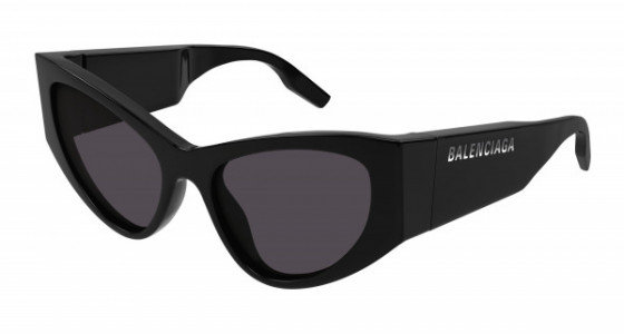 Balenciaga BB0300S Sunglasses, 001 - BLACK with GREY lenses