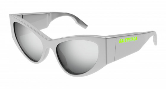 Balenciaga BB0300S Sunglasses, 002 - SILVER with SILVER lenses
