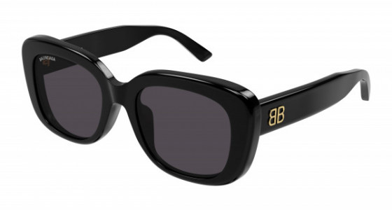 Balenciaga BB0295SK Sunglasses, 001 - BLACK with GREY lenses