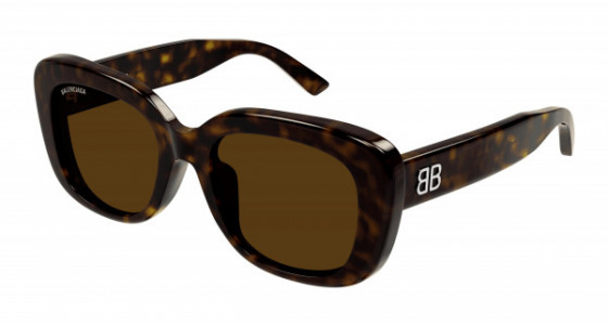 Balenciaga BB0295SK Sunglasses, 002 - HAVANA with BROWN lenses