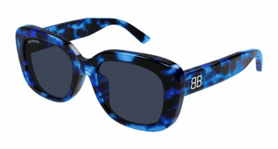Balenciaga BB0295SK Sunglasses, 004 - BLUE with BLUE lenses