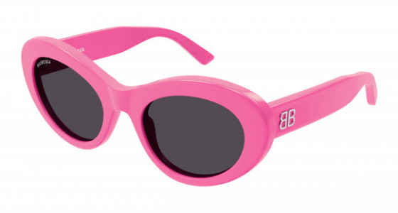 Balenciaga BB0294SK Sunglasses, 004 - PINK with GREY lenses