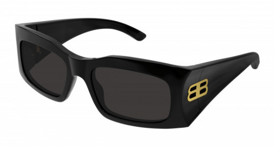 Balenciaga BB0291S Sunglasses, 001 - BLACK with GREY lenses