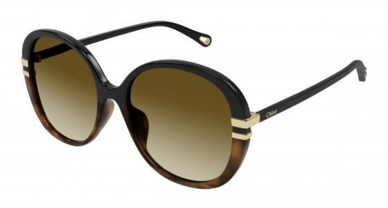 Chloé CH0207SK Sunglasses, 003 - BLACK with BROWN lenses
