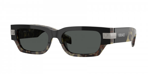 Versace VE4465F Sunglasses, 545687 HAVANA DARK GREY (TORTOISE)