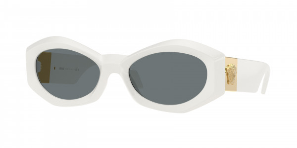 Versace VE4466U Sunglasses, 546280 WHITE DARK BLUE (WHITE)