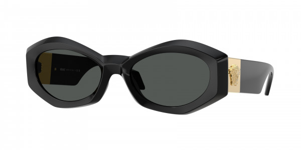 Versace VE4466U Sunglasses, GB1/87 (BLACK)