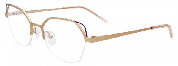Takumi TK1270 Eyeglasses, 010 - Soft Gold & Blue Trim