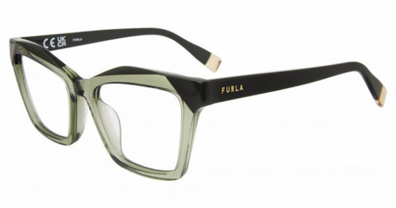 Furla VFU767V Eyeglasses, TRANSP.GREEN (02GN)