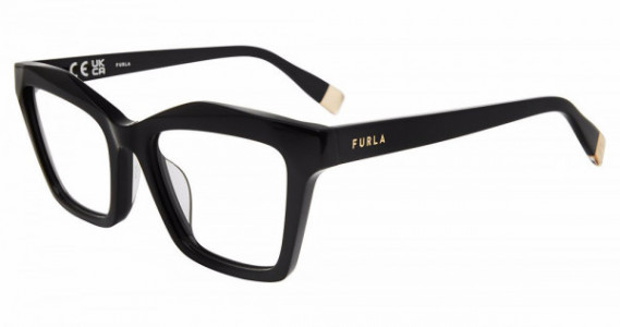Furla VFU767 Eyeglasses, SHINY BLACK (0700)
