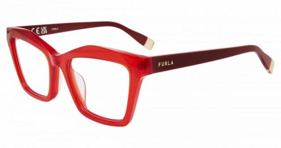 Furla VFU767 Eyeglasses, TRANS. RED (0768)