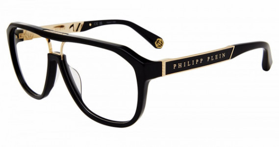 Philipp Plein VPP118M Eyeglasses, SHINY BLACK (0700)