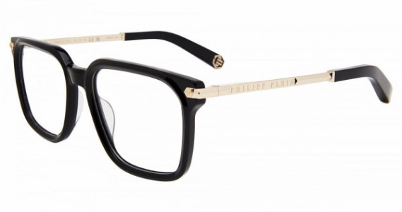 Philipp Plein VPP117M Eyeglasses, SHINY BLACK (0700)