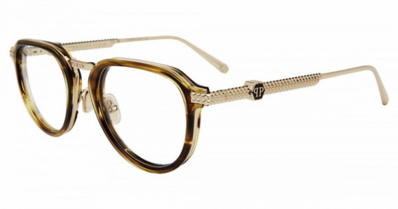 Philipp Plein VPP116M Eyeglasses, GREY GOLD (08FF)