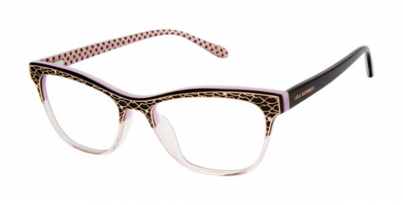 Lulu Guinness L949 Eyeglasses, Black/Blush (BLK)