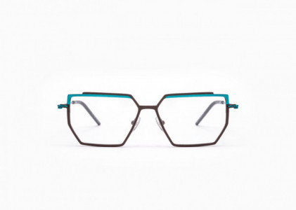Mad In Italy Doppio Eyeglasses, C03 - Brown Turquoise