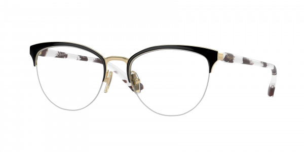 Vogue VO4304 Eyeglasses, 352 TOP BLACK/PALE GOLD (BLACK)