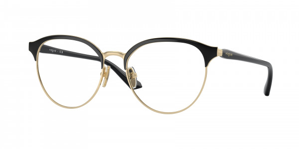 Vogue VO4305 Eyeglasses, 352 TOP BLACK/PALE GOLD (BLACK)