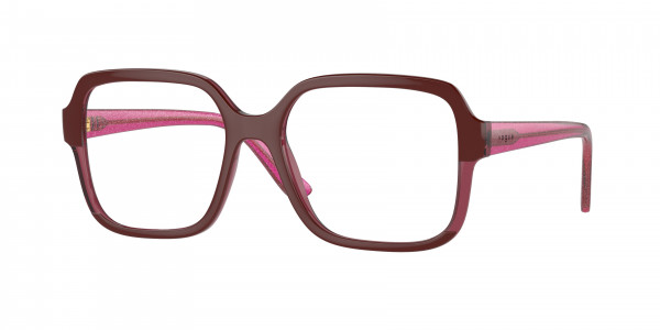 Vogue VO5555F Eyeglasses, 3154 TOP BORDEAUX/TRANSP FUCHSIA (RED)