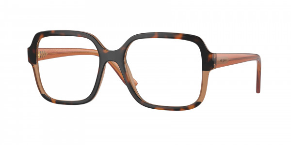 Vogue VO5555F Eyeglasses, 3157 TOP HAVANA/TRANSPARENT BROWN (BROWN)
