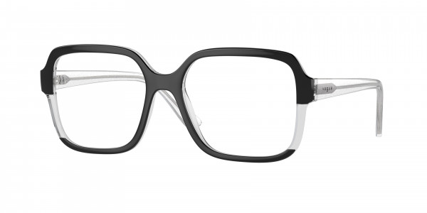 Vogue VO5555F Eyeglasses, W827 TOP BLACK/TRANSPARENT (BLACK)