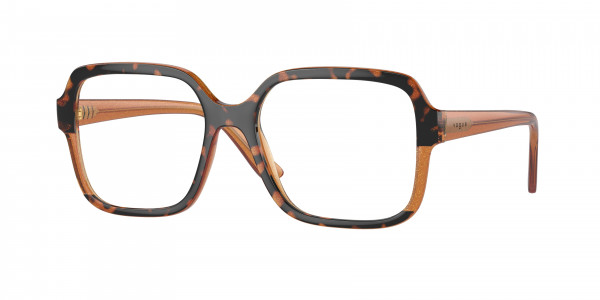 Vogue VO5555 Eyeglasses, 3134 HAVANA/TRANSP BROWN GLITTER (TORTOISE)